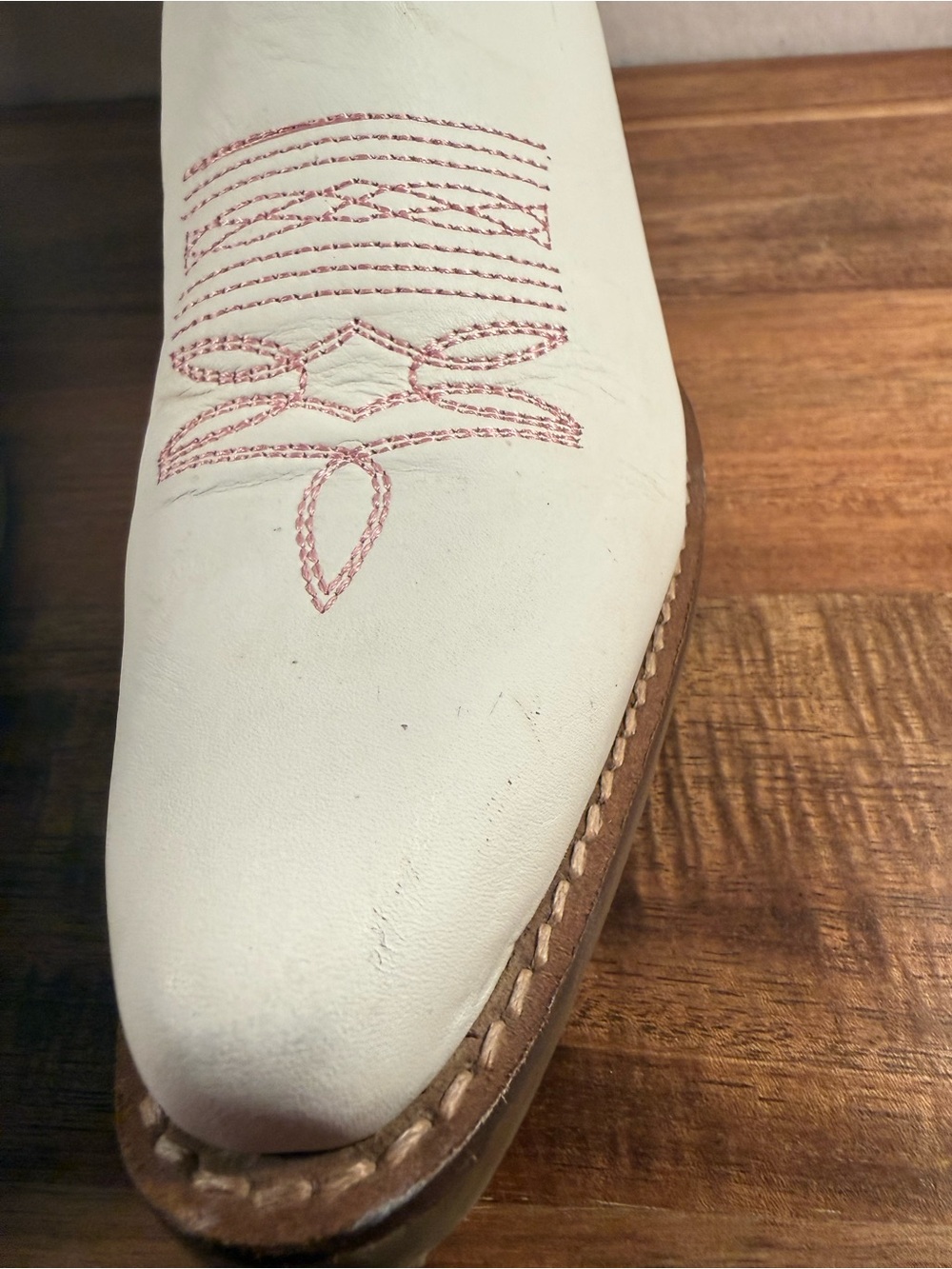Dingo Hold Your Horses Vintage Western Boots Pink/White Size 8 - Picture 8 of 14